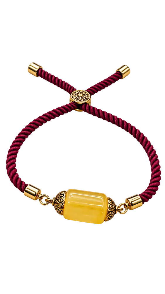 Burgundy Capsule Amber Bracelet — 10 mm